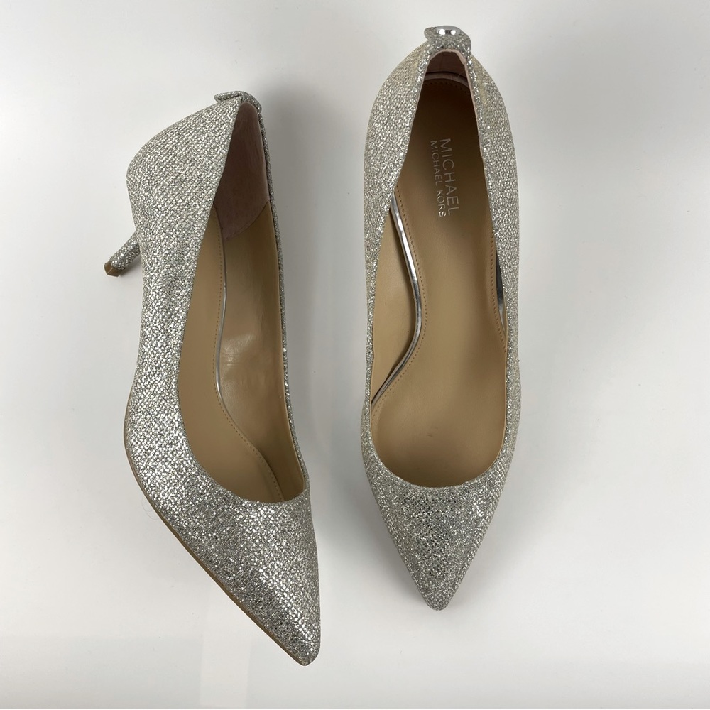 Michael Michael Kors Mk Flex Glitter Kitten Pump Gem